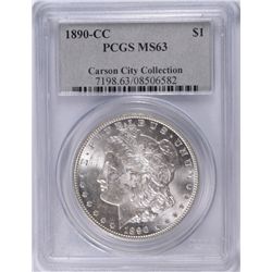1890-CC MORGAN DOLLAR PCGS MS-63 (CARSON CITY COLLECTION)