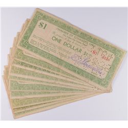 (10) 1933 DEPRESSION SCRIPT $1 (CLAY CENTER, KS) CHAMBER OF COMMERCE