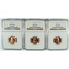 Image 1 : ( 3 ) 1957-D LINCOLN CENTS, NGC MS-66 RED GEMS!