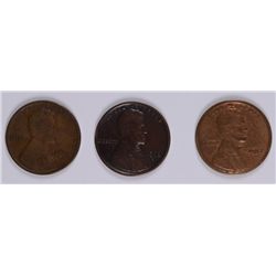 3-1912-S LINCOLN CENTS "GRADING SET" (GOOD, VG, FINE)