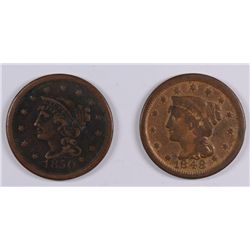 1848 FINE & 1850 FINE LARGE CENTS