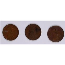 3-1922-D LINCOLN CENTS "GRADING SET" (AG, GOOD, VG)