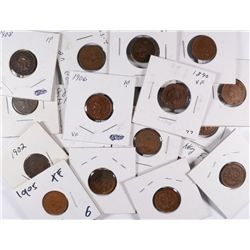 LOT of 18 INDIAN HEAD CENTS VARIOUS DATES