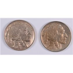 LOT of 2 BUFFALO NICKELS 1923 & 1925  BOTH AU