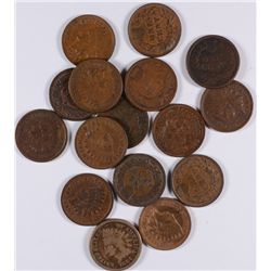 LOT of 16 INDIAN HEAD CENTS VARIOUS DATES