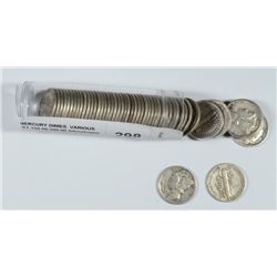 ROLL OF MERCURY DIMES  VARIOUS DATES