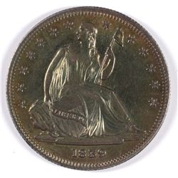 1839 SEATED HALF DOLLAR MS-63 (NO DRAPERY)