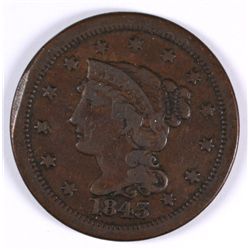 1843 LARGE CENT F/VF