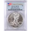 Image 1 : 2011 AMERICAN SILVER EAGLE 25th  ANNIVERSARY ) PCGS MS-70 FIRST STRIKE!