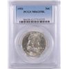 Image 1 : 1951 FRANKLIN HALF DOLLAR, PCGS MS-62 FBL