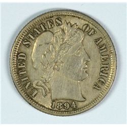 1894 BARBER DIME AU/BU