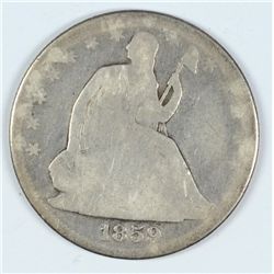 1859 SEATED HALF DOLLAR AG/G
