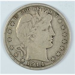 1914-S BARBER HALF DOLLAR F/VF