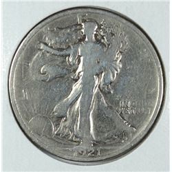 1921 WALKING LIBERTY HALF DOLLAR AG