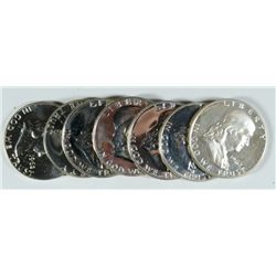 ( 7 ) PROOF FRANKLIN HALF DOLLARS, 1959-1963  NICE!
