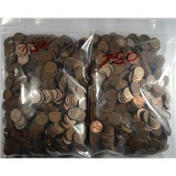 ( 1500 ) UNSEARCHED WHEAT CENT LOT 1958 AND EARLIER  STEEL CENTS MAY BE INCLUDED