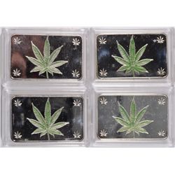 ( 4 ) SPECIALTY  BARS COATED WITH 100 MILS .999 SILVER, BARS ARE NOT PURE SILVER