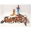 Image 1 : VINTAGE 1970'S MARX JOHNNY AND JAMIE WEST FIGURES AND ACCESSORIES