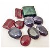 Image 1 : LOT OF 96.1 CTS OF EMERALDS, RUBIES & SAPPHIRES MIX - 10 PCS