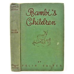 1939 "BAMBI'S CHILDREN" HARDCOVER BOOK BY FELIX SALTEN