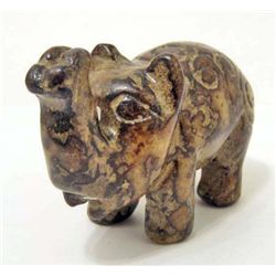 HAND CARVED JADE CHINESE FIGURINE - ELEPHANT