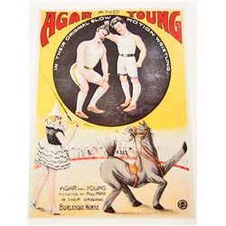 AGAR AND YOUNG CIRCUS SHOW 8 X 10 GICLEE CANVAS PRINT