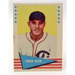 1961 FLEER #51 CHUCK KLEIN BASEBALL CARD