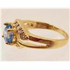 Image 2 : 18K GOLD FILLED BLUE TOPAZ RING - SIZE 6