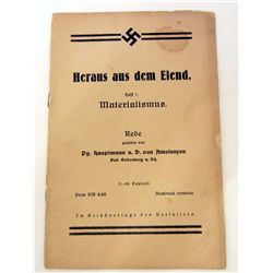 NAZI GERMAN HERAUS AUS DEM ELEND WWII PROPAGANDA BOOKLET