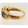 Image 2 : 18K GOLD FILLED BLACK ONYX RING - SIZE 6