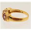 Image 2 : 18K GOLD FILLED PURPLE AMETHYST RING - SIZE 8