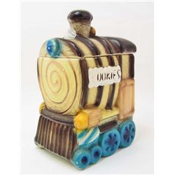 VINTAGE POTTERY COOKIE TRAIN COOKIE JAR