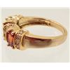 Image 2 : 18K GOLD FILLED RED GARNET RING - SIZE 7