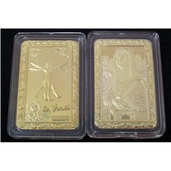 LEONARDO DA VINCI MONA LISA GOLD CLAD LAYERED BAR