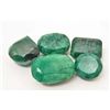 Image 1 : LOT OF 173.5 CTS OF BRAZILIAN GREEN EMERALDS - 5 PCS