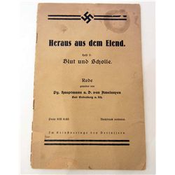 NAZI GERMAN HERAUS AUS DEM ELEND WWII PROPAGANDA BOOKLET