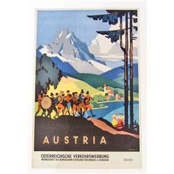 AUSTRIA TRAVEL POSTER 8 X 10 GICLEE CANVAS PRINT