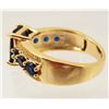 Image 2 : 18K GOLD FILLED BLUE SAPPHIRE RING - SIZE 7