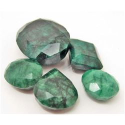 LOT OF 154.9 CTS OF BRAZILIAN GREEN EMERALDS - 5 PCS