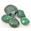 Image 1 : LOT OF 154.9 CTS OF BRAZILIAN GREEN EMERALDS - 5 PCS