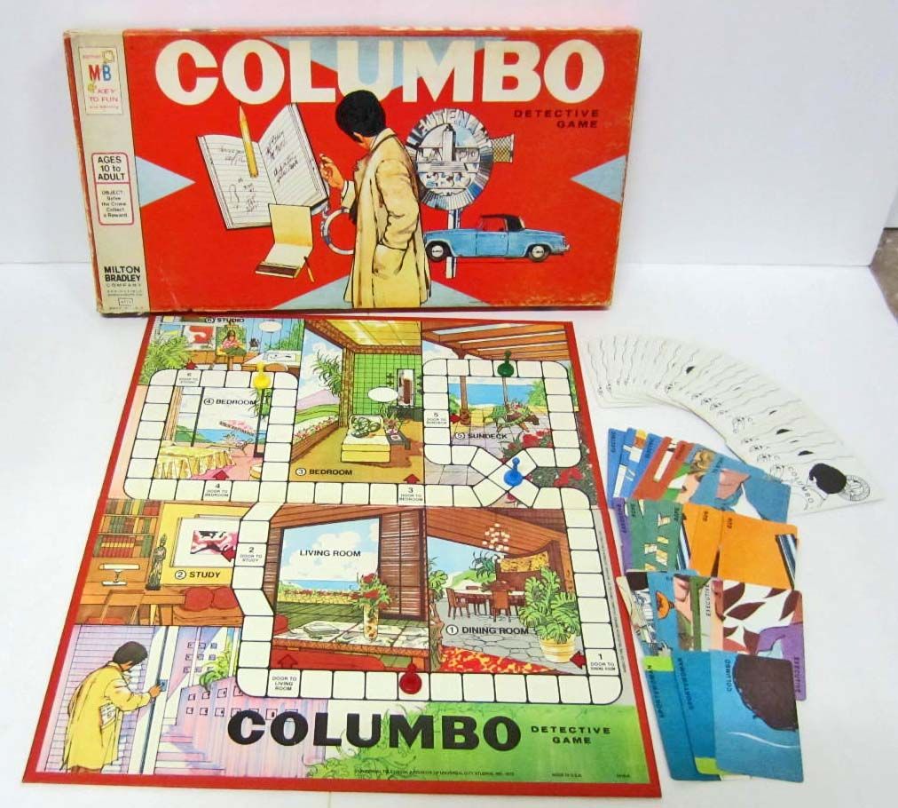 1973 COLUMBO DETECTIVE BOARD GAME BY MILTON BRADLEY