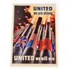Image 1 : UNITED WE ARE STRONG MILITARY 8 X 10 GICLEE CANVAS PRINT