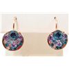Image 1 : AUSTRIAN CRYSTAL & TOPAZ EARRINGS
