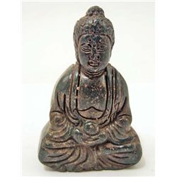 HAND CARVED JADE CHINESE PENDANT FIGURINE - BUDDHA