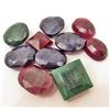 Image 1 : LOT OF 100.2 CTS OF EMERALDS, RUBIES & SAPPHIRES MIX - 10 PCS