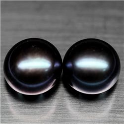 PAIR OF 10.31 CTS MAGENTA CHINESE FRESH WATER PEARLS