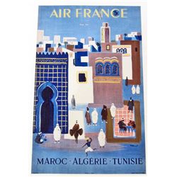 AIR FRANCE TRAVEL POSTER 8 X 10 GICLEE CANVAS PRINT