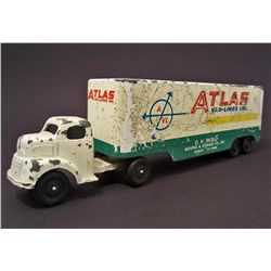 VINTAGE RALSTOY 16 ATLAS SEMI TRUCK AND TRAILER DIECAST TOY