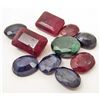 Image 1 : LOT OF 99.1 CTS OF EMERALDS, RUBIES & SAPPHIRES MIX - 10 PCS