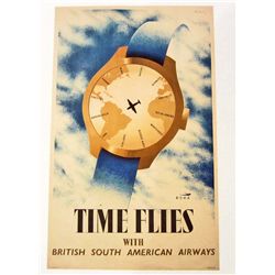 BRITISH SOUTH AMERICAN AIRWAYS 8 X 10 GICLEE CANVAS PRINT